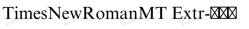 TimesNewRomanMT Extr字体转换